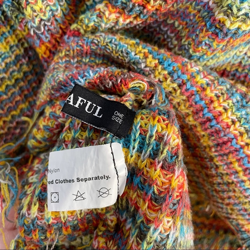 Zaful Multicolor Distressed Sweater Womens OS - Picture 7 of 9